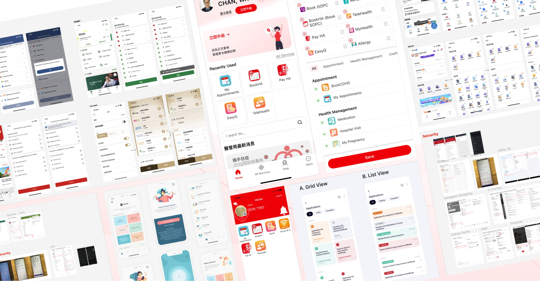 A broad review of healthcare apps, service patterns and HA Go interface concepts