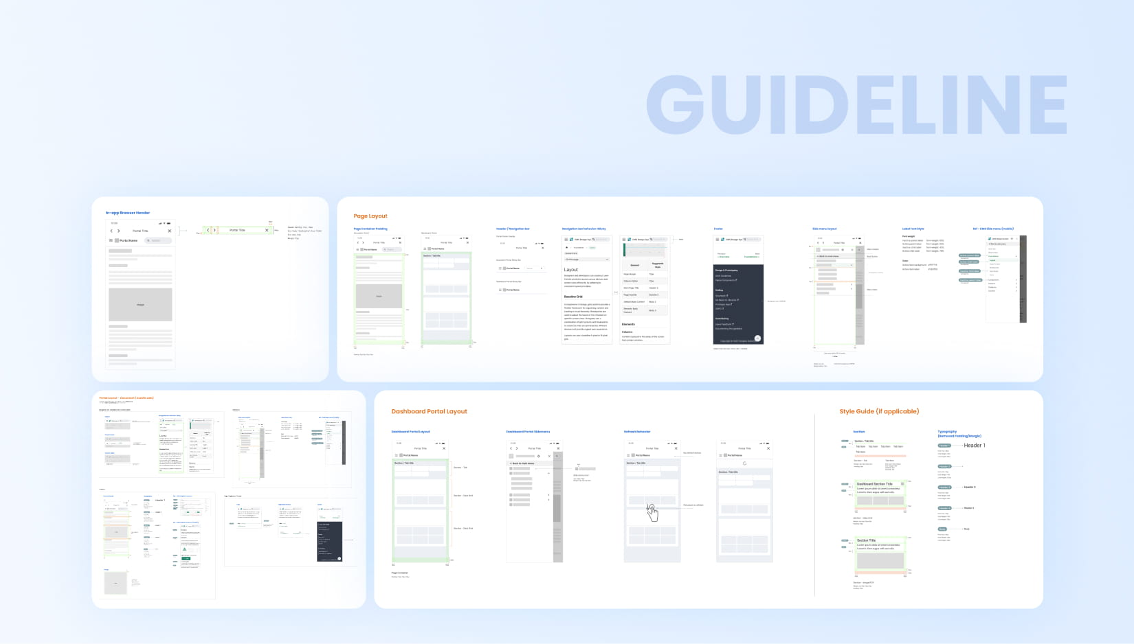 ITUNI portal layout guidelines and reusable page structures